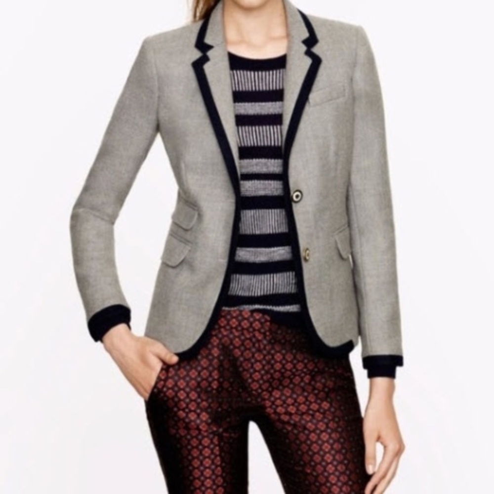J Crew Wool Schoolboy Blazer Jacket